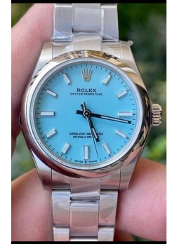 Rolex Oyster Perpetual REF#277200 31MM Movimiento y Réplica Suizo Dial Azul Acero 904L Reloj Réplica Espejo 1:1