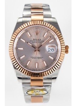 Rolex Super Clone Datejust ETA 3235 Movement 41MM Reloj y Dial Chapados en Oro Rosado Dos Tonos