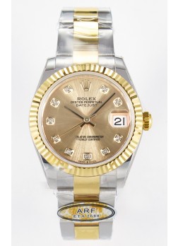 Rolex Super Clone Datejust ETA 2688 Movement 31MM Reloj y Dial Oro Amarillo Dos Tonos