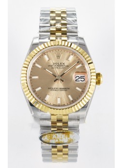 Rolex Super Clone Datejust ETA 2688 Movement 31MM Reloj y Dial Oro Amarillo Dos Tonos