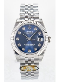 Rolex Super Clone Datejust ETA 2688 Movement 31MM Reloj Acero Inoxidable Dial Azul