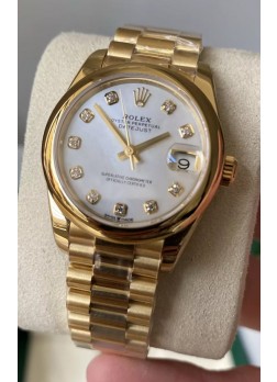 Rolex Datejust M278248 31MM Réplica Suiza in Gold - White Pearl Dial Calidad Espejo 1:1 