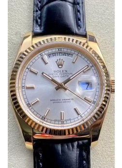 Rolex Day Date Reloj Caja Oro Amarillo Dial Acero 36MM - Calidad Espejo 1:1