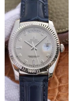 Rolex Day Date Reloj Acero 904L Dial Gris 36MM - Calidad Espejo 1:1
