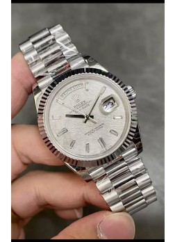 Rolex Day Date Presidential Acero 904L 40MM - Dial Gris Reloj Calidad Espejo 1:1