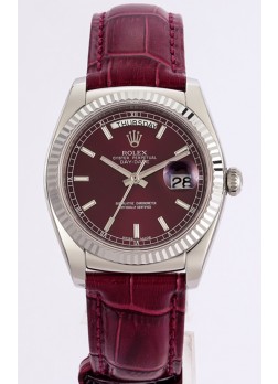 Rolex Day Date Reloj Caja Acero 904L Dial en Rojo 36MM - Calidad Espejo 1:1