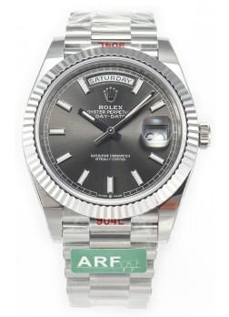 Rolex Day Date Presidential Acero Inoxidable Reloj Dial Gris 40MM - Calidad Espejo 1:1
