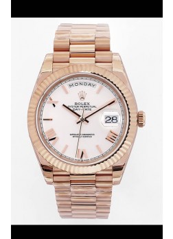 Rolex Day Date Presidential Reloj Oro Rosado 18K 40MM - Dial Verde Oliva Calida Espejo 1:1