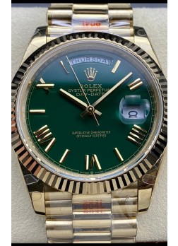 Rolex Day Date Presidential Reloj Oro Rosado 18K 40MM - Dial Verde Oliva Calidad Espejo 1:1