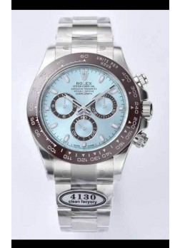 Rolex Cosmograph Daytona Dial Azul ICE Movimiento Original Cal.4130 - Reloj Acero 904L