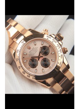 Rolex Daytona Movimiento Japonés Caja de Oro Reloj Réplica en Dial Champange