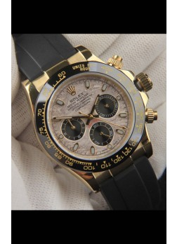 Rolex Daytona Movimiento Japonés Caja de Oro Reloj Réplica en Dial Patrón Meteorito 