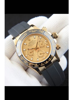 Rolex Daytona Movimiento Japonés Caja de Oro Reloj Réplica en Dial Dorado 