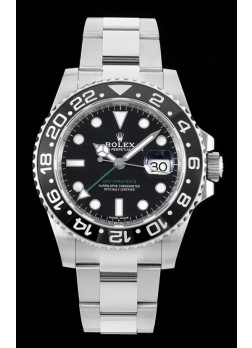 Rolex GMT Masters II 116710LN-78200 Movimiento Cal.3186 Réplica Suiza - Ultimate Reloj Acero 904L
