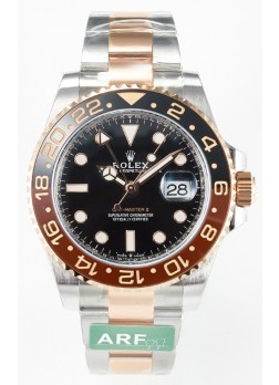 Rolex GMT Masters II Super Clone M126711CHNR-0002 Oro Everose Dos Tonos Reloj Réplica Suizo
