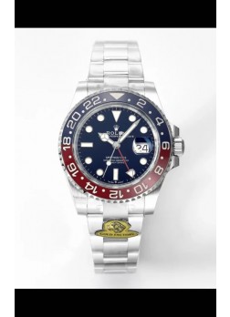 Rolex GMT Masters II Super Clone m126710BLRO PEPSI Movimiento Cal.3285 Réplica Suiza - Reloj Ultimate Acero 904L