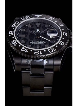 Rolex GMT Suizo "Titan Revenge" Todo Negro Reloj Réplica Suizo Movimiento ETA 3186 