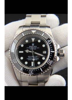 Rolex Sea Dweller Movimiento Japonés Reloj Réplica Dial Negro 44MM