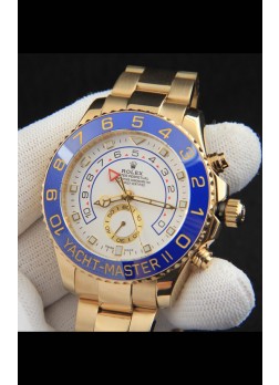 Rolex Yachtmater II Movimiento Japonés Reloj Réplica44M Oro Amarillo