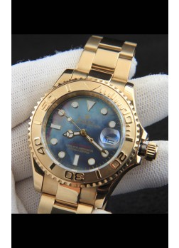 Rolex Yachtmaster Reloj Movimiento Japonés en Caja de Oro - Dial Perla 37MM