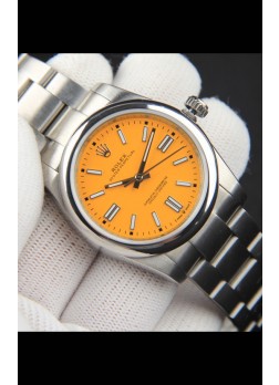 Rolex Oyster Perpetual Movimiento Japonés Reloj Réplica36MM - Dial Amarillo