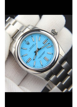 Rolex Oyster Perpetual Movimiento Japonés Reloj Réplica36MM - Dial Azul Tiffany