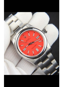 Rolex Oyster Perpetual Movimiento Japonés Reloj Réplica36MM - Dial Rojo
