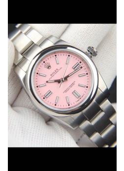 Rolex Oyster Perpetual Movimiento Japonés Reloj Réplica36MM - Dial Rosado