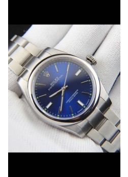 Rolex Oyster Perpetual Movimiento Japonés Reloj Réplica39MM - Dial Azul