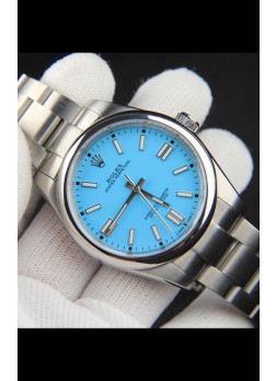 Rolex Oyster Perpetual Movimiento Japonés Reloj Réplica41MM - Dial Azul Tiffany