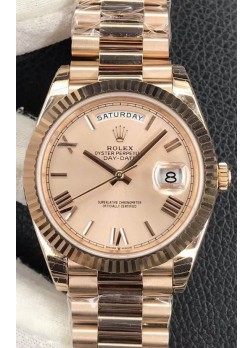 Rolex Day Date Presidential Acero 904L Oro Rosado 40MM - Dial Oro Rosado Calidad a Espejo 1:1