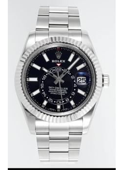 Rolex Sky-Dweller REF #m336934 Dial Negro Reloj Caja Acero 904L - Super Clone Watch