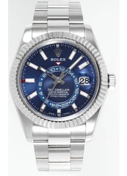 Rolex Sky-Dweller REF #m336934 Dial Azul Reloj Caja Acero 904L - Super Clone Watch