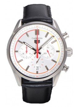 Tag Heuer Carrera Chronosprint X Reloj Réplica Cuarzo Suizo Dial Blanco Correa Piel