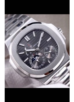 Patek Philippe Nautilus 5712/1A Reloj Réplica en Calidad 1:1 Dial GrisSteel Strap