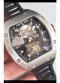 Richard Mille RM001 Genuino Tourbillon Reloj Réplica Suizo Caja en Titanio