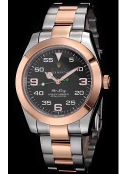 Rolex Air King 116900 Acero 904L Oro Rosado en Dos Tonos - La mejor Edición Definitiva 2022 Reloj Réplica Suizo