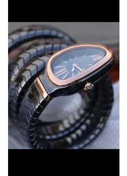 Bvlgari Edición Serpenti Reloj Réplica en Cerámica Negra Calidad a Espejo 1:1