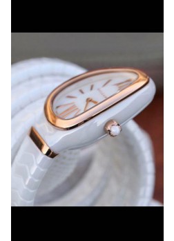 Bvlgari Edición Serpenti Reloj Réplica en Cerámica Blanca Calidad a Espejo 1:1