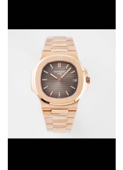 Patek Philippe Nautilus 5711/1R-001 Reloj Réplica a Espejo 1:1 En Acero 904L Oro Rosado Dial Marrón