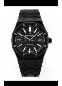 Audemars Piguet Royal Oak PVD Coated Swiss Replica Watch 3120 Swiss Movement - Black Dial 