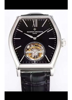 Vacheron Constantin Malte Tourbillon Reloj Réplica a Espejo 1:1 Acero Inoxidable Dial Negro