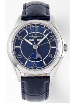 Vacheron Constantin Malte Tourbillon Reloj Réplica a Espejo 1:1 Acero Inoxidable Dial Azul