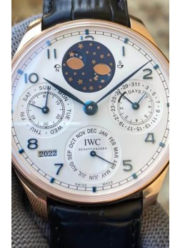 IWC Portuguese Perpetual Calendar Oro Rosado Reloj Réplica Suiza REF. IW503405