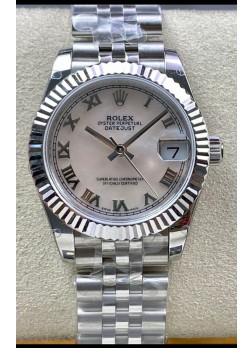 Rolex Datejust 178384 31MM Reloj Réplica Suizo en Acero 904L Dial Perla - Réplica a Espejo 1:1