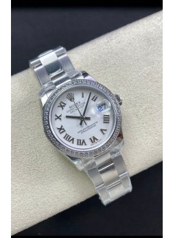 Rolex Datejust 278384 31MM Reloj Réplica Suizo en Acero 904L Dial Blanco - Réplica a Espejo 1:1