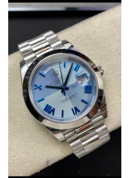 Rolex Day Date M228206-0001 Acero 904L 40MM - Dial Azul Ice Réplica a Espejo 1:1