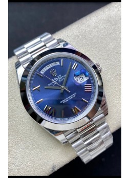 Rolex Day Date M228206-0015 Acero 904L 40MM - Dial Azul Réplica a Espejo 1:1