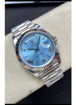 Rolex Day Date M228236-0012 Acero 904L 40MM - Dial Azul Ice Réplica a Espejo 1:1