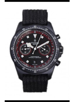 Tudor Pelagos FXD Cronógrafo Caja Carbono Réplica Espejo 1:1 Dial Negro en Correa Nato